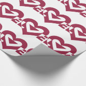 Liebe Berry Lila Geschenkpapier (Ecke)