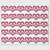 Liebe Berry Lila Geschenkpapier (Flach)