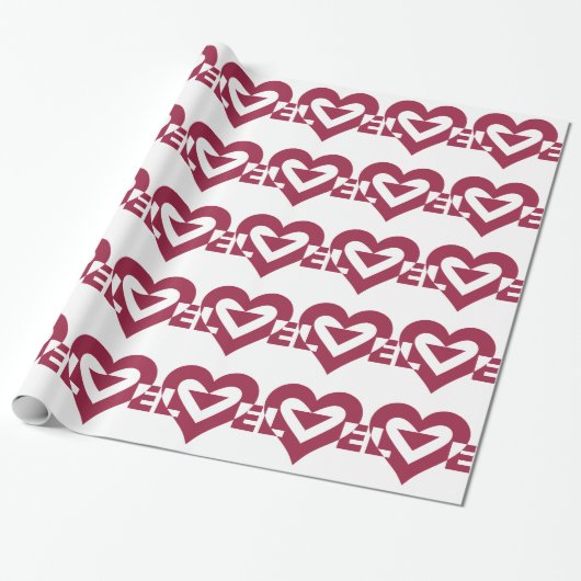 Liebe Berry Lila Geschenkpapier (Ungerollt)