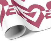 Liebe Berry Lila Geschenkpapier (Rolleneckpunkt)