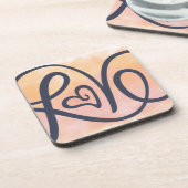 Liebe-Beschriften Getränkeuntersetzer (Linke Seite)