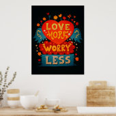 Liebe Besorgnis erregender weniger Niedliche Typog Poster (Küche)