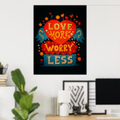 Liebe Besorgnis erregender weniger Niedliche Typog Poster (Heimbüro)