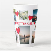 Liebe BEST ZEIT JE Collage 12 Foto Milchtasse (Vorderseite)