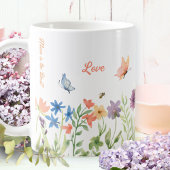 Liebe Beste Mama Malt Frühlingsblumen Butterfly Bi Kaffeetasse