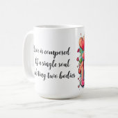 Liebe besteht aus einem Single-Soul Kaffeetasse (Vorderseite Links)