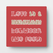 Liebe Betwwen Two Fools Fotoplatte (Vorderseite)