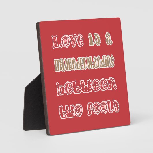 Liebe Betwwen Two Fools Fotoplatte (Vorderseite)