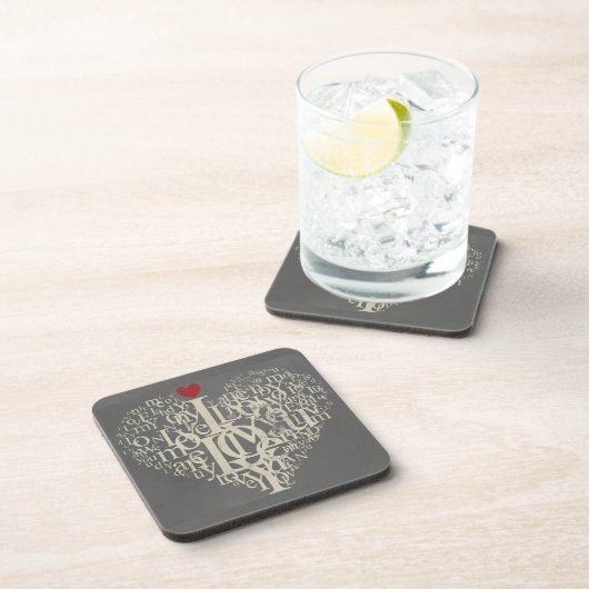 Liebe Beverage Coaster Getränkeuntersetzer (Rechte Seite)