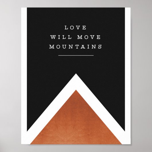 "Liebe bewegt Berge" Kupferdruck Poster (Vorne)