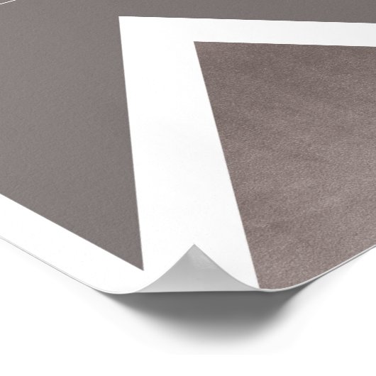 "Liebe bewegt Berge", silber und grau Poster (Ecke)