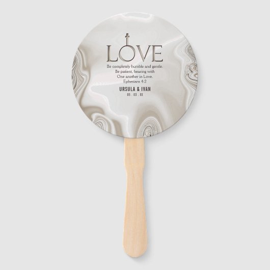 Liebe Bible Scripting Verse Ephesians 4:2 Fächer (Vorderseite)