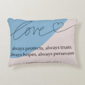 Liebe Bible Verse Dekokissen (Vorderseite)