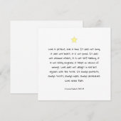 Liebe Bible Verse Quote Grußkarte Feiertagskarte (Vorne/Hinten)