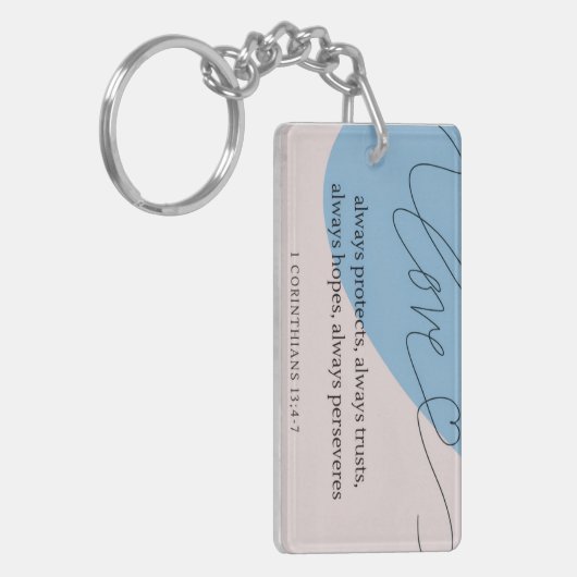 Liebe Bible Verse Schlüsselanhänger (Vorderseite links)