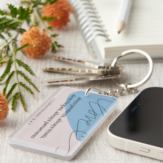 Liebe Bible Verse Schlüsselanhänger (Vorderseite rechts)