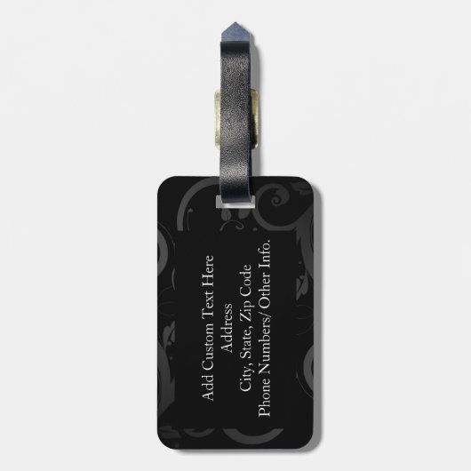 Liebe Bible Verse, Schwarz/Rot Gepäckanhänger (Rückseite vertikal)