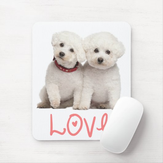 Liebe Bichon Frise Welpe Hund Computer Mousepad (Mit Mouse)