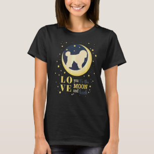 Liebe Bichon Frisé zum Mond T-Shirt