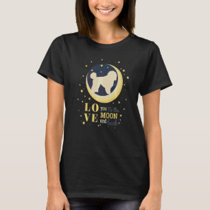 Liebe Bichon Frisé zum Mond T-Shirt