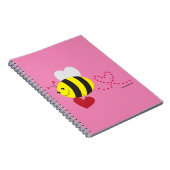 Liebe-Bienen-gewundenes Notizbuch Notizblock (Rechte Seite)