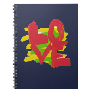 Liebe Big Painted Letters Word Notebook Notizblock