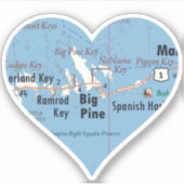 Liebe Big Pine Key Aufkleber (Vorderseite)