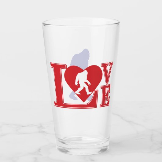 Liebe Bigfoot Glas (Vorderseite)