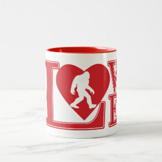 Liebe Bigfoot, ich Liebe Bigfoot Zweifarbige Tasse