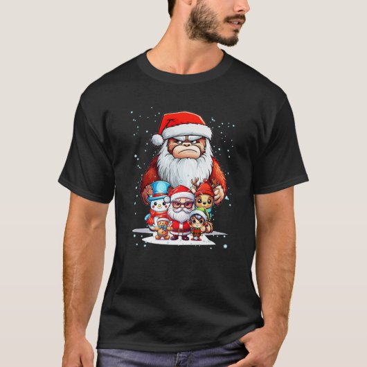 Liebe Bigfoot Kinder Männer Frauen Fußball Santa C T-Shirt (Vorderseite)
