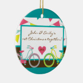 Liebe Bike Teen Paare Personalisierter Name Keramik Ornament (Rechts)