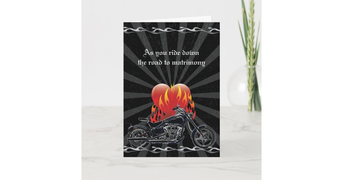Liebe Biker Hochzeit Karte Zazzle.de
