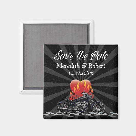 Liebe Biker Save the Date Magnet (Vorderseite/Rückseite)