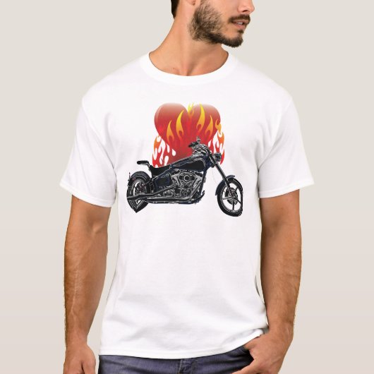 Liebe Biker-Shirt T-Shirt (Vorderseite)