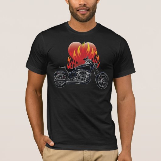 Liebe Biker-Shirt T-Shirt (Vorderseite)