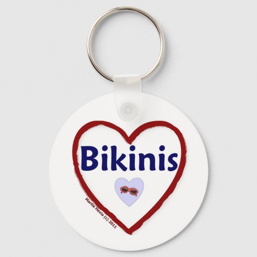 Liebe Bikinis Schlüsselanhänger (Vorderseite)