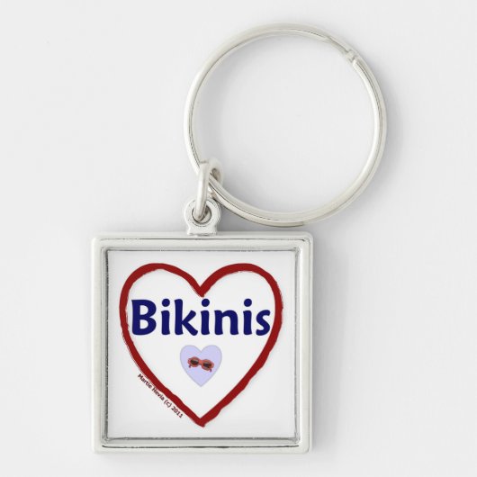 Liebe Bikinis Schlüsselanhänger (Vorne)