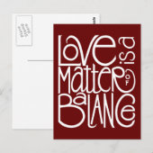 Liebe-Bilanz Weißes Postcard Postkarte (Vorne/Hinten)