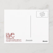 Liebe-Bilanz Weißes Postcard Postkarte (Rückseite)