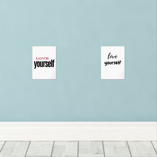 Liebe Bilderwand Sets (Holzboden)