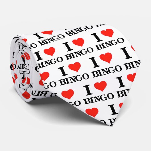 Liebe Bingo Neck Tie Krawatte (Gerollt)