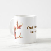 Liebe Bird Art Tawny Owls Kaffeetasse (Vorderseite Links)