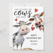Liebe bis die Kühe Zuhause kommen | Valentinstag Einladung (Vorderseite)