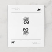 Liebe bis zum Tod Skelette Platzkarte Rindfleisch (Außenseite Aufgefaltet)