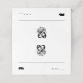 Liebe bis zum Tod Skelette Platzkarte Schweineflei (Außenseite Aufgefaltet)