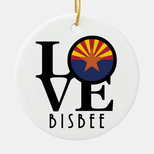LIEBE Bisbee Arizona Keramik Ornament (Vorne)