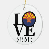 LIEBE Bisbee Arizona Keramik Ornament (Links)