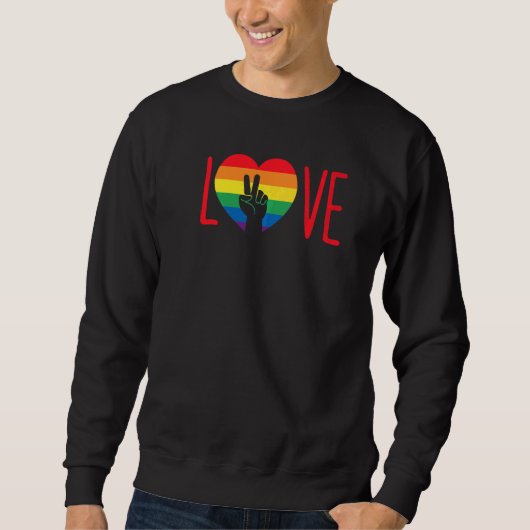 Liebe Bisexueller Queer Gay Pride Monat Sweatshirt (Vorderseite)