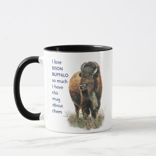 Liebe BISON BUFFALO so viel Spaß Zitat Tasse (Links)