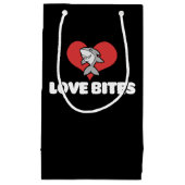 Liebe bites Funny Valentine's Day Shark Spaß Kleine Geschenktüte (Vorderseite)